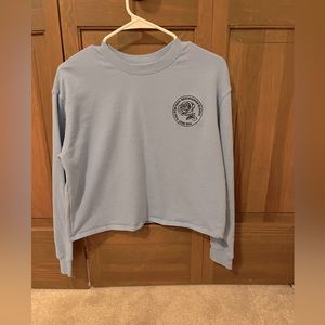 Cute Blue Graphic Sweatshirt